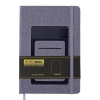 Блокнот діловий COMFORT А5, 96л, крапка, обк, штучна шкіра, сіри