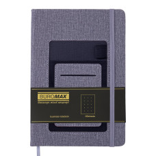 Блокнот діловий COMFORT А5, 96л, крапка, обк, штучна шкіра, сіри