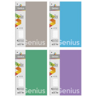 Зошит A4 80 спіраль,білий блок, кліт."Genius"
