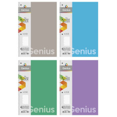 Зошит A4 80 спіраль,білий блок, кліт."Genius"