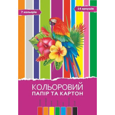 Картонпапір в папці 14арк7кол."Руслан"