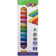 Пластилін 12 кольорів, 300 г, KIDS Line
