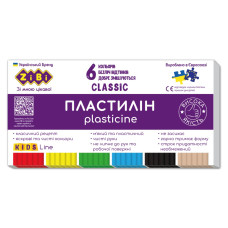 Пластилін 6 кол, 120г, KIDS Line