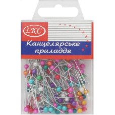 Шпилька 150шт.декорКольор.головка пластик 36мм