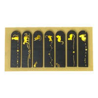 Закладки Паперові Black з клейким шаром. 45х12 Кids Line