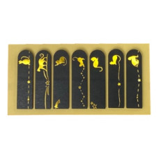 Закладки Паперові Black з клейким шаром. 45х12 Кids Line