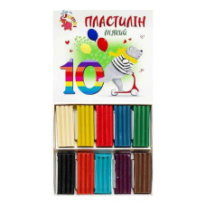 Пластилін Джамбі 10 кольорів.