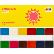 Акварель 12 кол БП картон , Малята
