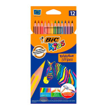 Олівеці кольорові "Еволюшн Стріплс" BIC 12шт .