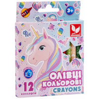 Олівці кольорові Crayons Unicorn 12 кольорів