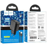Зарядка USB HOCO CS21A QC3 Black