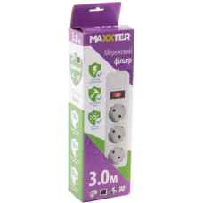 Мережевий Фільтр Maxter 3 розєми. 3м