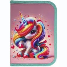 Пенал Class Cute Unicorn 1 ярус 2 відворота поліестер 25201C