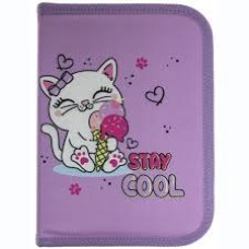 Пенал Class Сool Kitten 1 ярус 2 відвороти поліестер 25202C