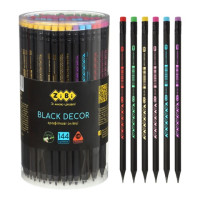 Олівець графітовий HB, BLACK DECOR 144шт