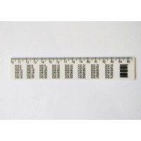 Лінійка Пластикова 15 см. з табличкою множення БІЛА