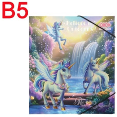 Папка для зошитів Unicorn картонна на гумці B5