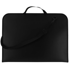 Портфель пластиковий на блискавці , чорний А3