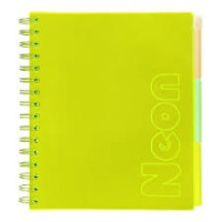 Зошит на пружині NEON, В5 170x205, 120 арк, клітинка, 3 PVC розділюв