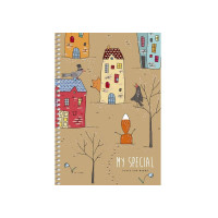 Зошит А5 96 арк.крем.блок тис.фольгою "Student"