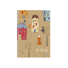 Зошит А5 96 арк.крем.блок тис.фольгою "Student"