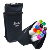 Скетч-маркер двост.12кол. чорний