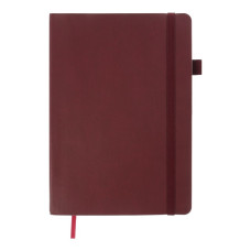 Блокнот діловий BRIEF А5, 96 арк, чистий, обкладинка штучна шкіра, срі