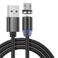 Кабель microUSB HAVIT HV-CB6162 C 1.0m Black Magnetick