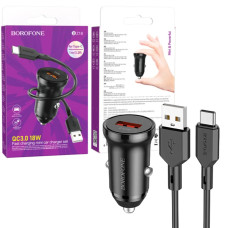 Зарядка Aвто Borofone BZ18 QC 3.0TypeC