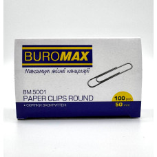 Скріпка Нікельована 50 мм,100шт.Buromax