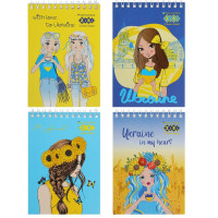 Блокнот на пружині зверху "Pretty Girls" А640